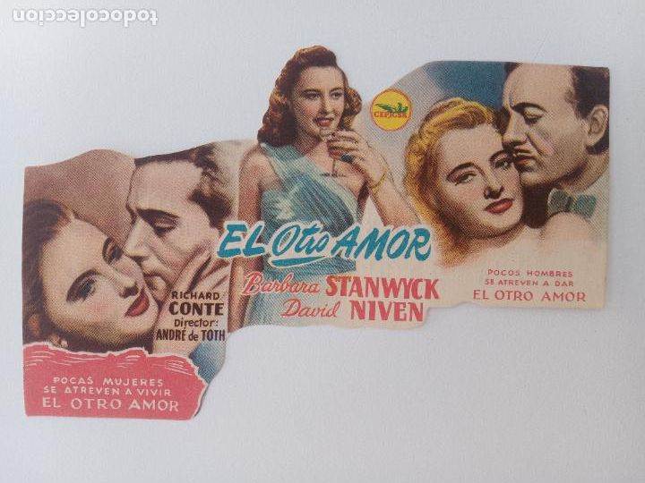 Flyers Publicitaires de Films Anciens: FOLLETO DE MANO DE CINE. EL OTRO AMOR