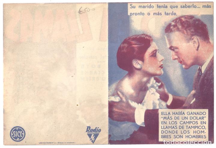 Cine: PTCC 148 ORO EN LLAMAS PROGRAMA DOBLE RKO WILLIAM BOYD MAE CLARKE - Foto 1