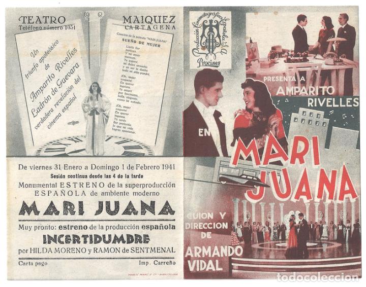 Cine: PTCC 148 MARI JUANA PROGRAMA DOBLE PROCINES CINE ESPA&Ntilde;OL AMPARO RIVELLES - Foto 1