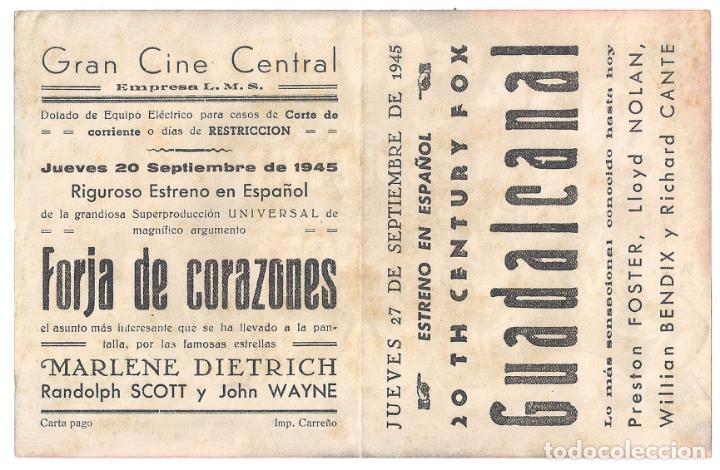 Cine: PTCC 148 FORJA DE CORAZONES PROGRAMA SENCILLO GRANDE UNIVERSAL JOHN WAYNE MARLENE DIETRICH - Foto 2