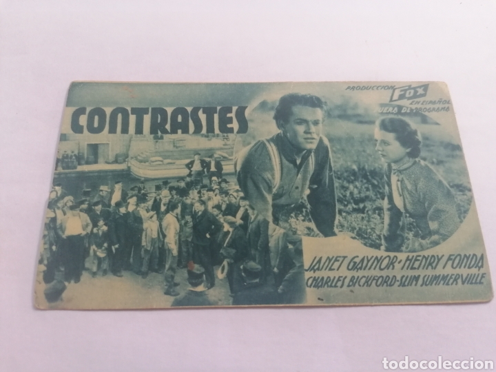 Cine: Programa de mano de cine. Contrastes. - Foto 1