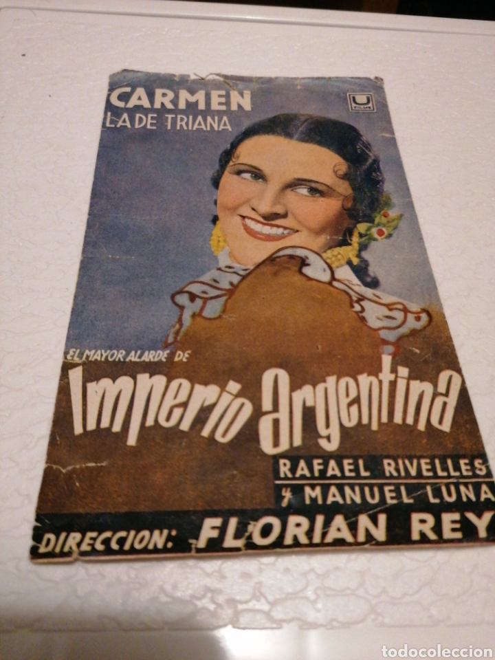 Cine: PROGRAMA DE CINE CARMEN LA DE TRIANA. IMPERIO ARGENTINA. - Foto 1