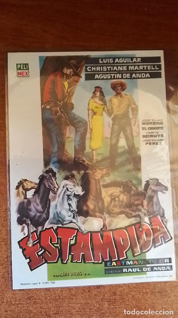 Cine: PROGRAMA O FOLLETO DE MANO DE CINE estampida - Foto 1