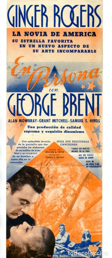 Cine: EN PERSONA, con Ginger Rogers. - Foto 1