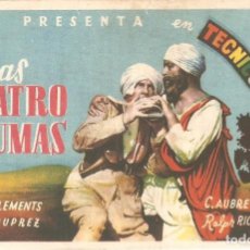 Cine: FOLLETOS DE MANO -LAS CUATROS PLUMAS CINE PALACIO CENTRAL QUINTANA DE LA SERENA. Lote 344345268