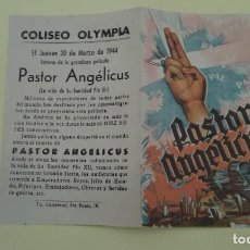 Cine: PASTOR ANGELICUS (LA VIDA DE PIO XII) ORIGINAL DOBLE C.P. COLISEO OLYMPIA. Lote 344676698