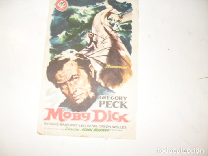 Cine: programa de mano sencillo,sin texto publicitario.titulo:MOBY DICK.(GREGORY PECK) - Foto 1