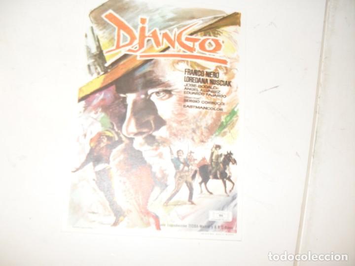 Cine: programa de mano sencillo,sin texto publicitario.titulo:DJANGO.(FRANCO NERO) - Foto 1