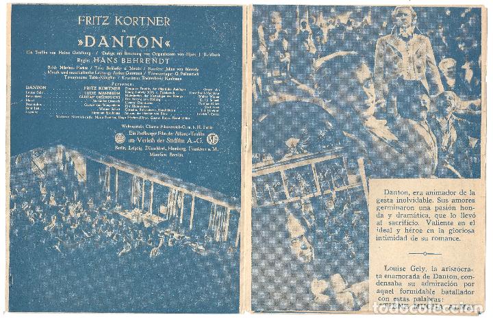 Cine: PTCC 149 DANTON PROGRAMA LIBRITO HISPANO FRITZ KORTNER - Foto 2