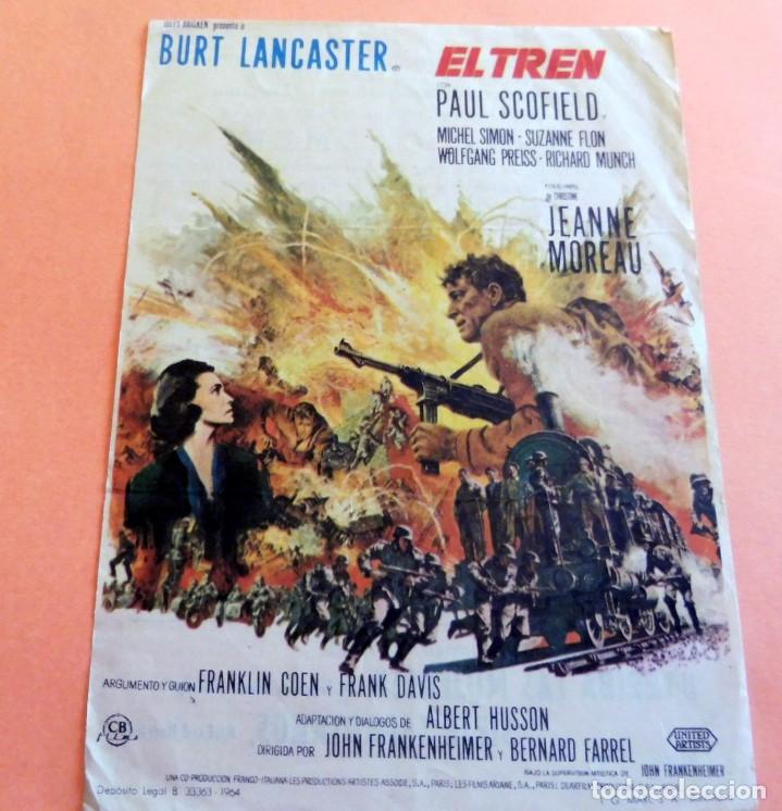 Cine: PROGRAMA DE CINE - EL TREN - CINE CARMEN - PALAM&Oacute;S - 1965 - Foto 1