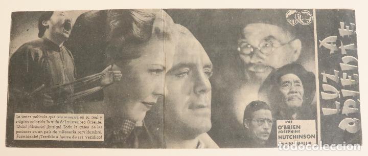 Cine: PROGRAMA DE CINE DOBLE LUZ A ORIENTE WARNER PAT OBRIEN, Teatro Circo - Foto 2