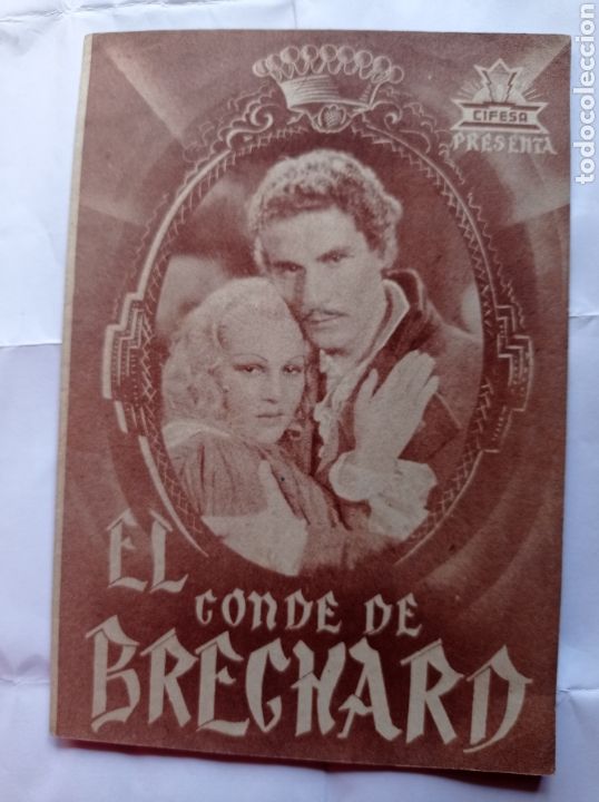 Folhetos de m&atilde;o de filmes antigos de cinema: El conde de brechard , cine campos eliseos
