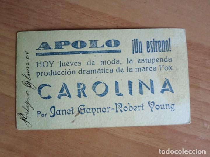 Cine: Z-- PROGRAMAS DE CINE -- CAROLINA (verde) - Foto 2