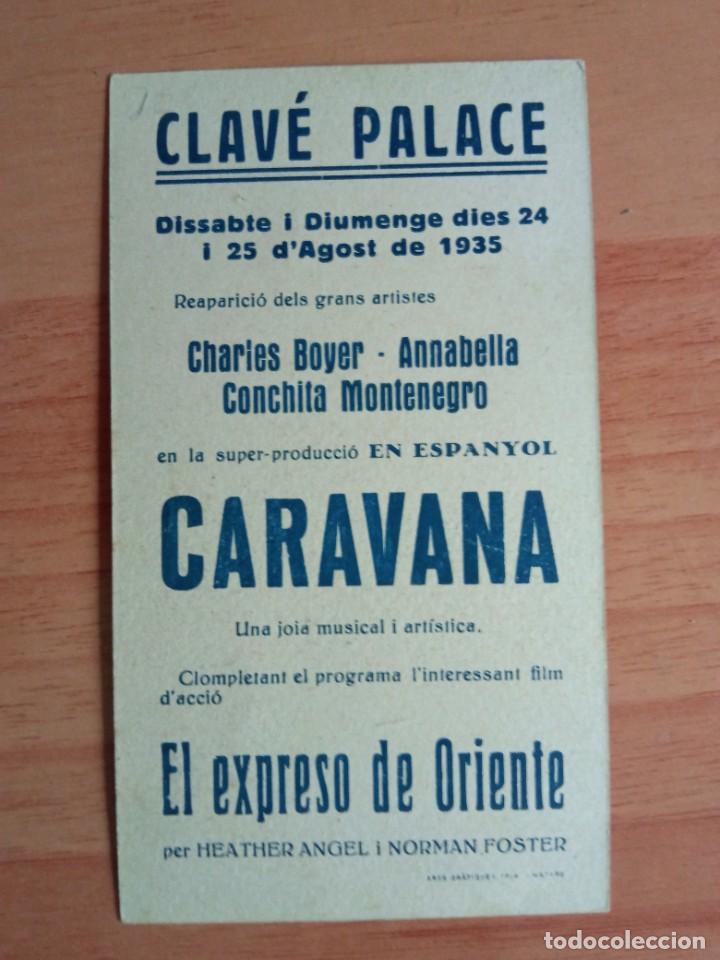 Cine: Z-- PROGRAMAS DE CINE -- CARAVANA (marron) - Foto 2