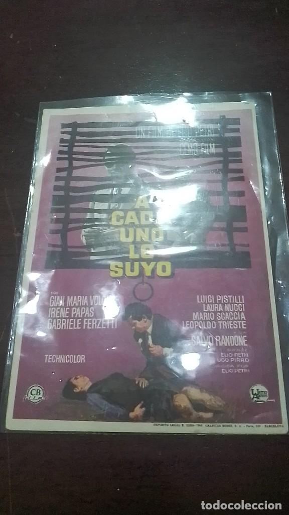 Cine: PROGRAMA O FOLLETO DE MANO DE CINE a cada uno lo suyo - Foto 1