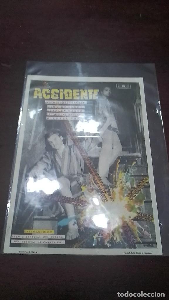 Cine: PROGRAMA O FOLLETO DE MANO DE CINE accidente - Foto 1