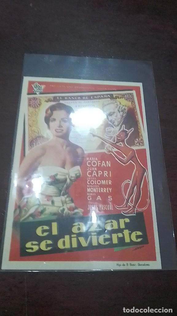 Cine: PROGRAMA O FOLLETO DE MANO DE CINE el azar se divierte - Foto 1