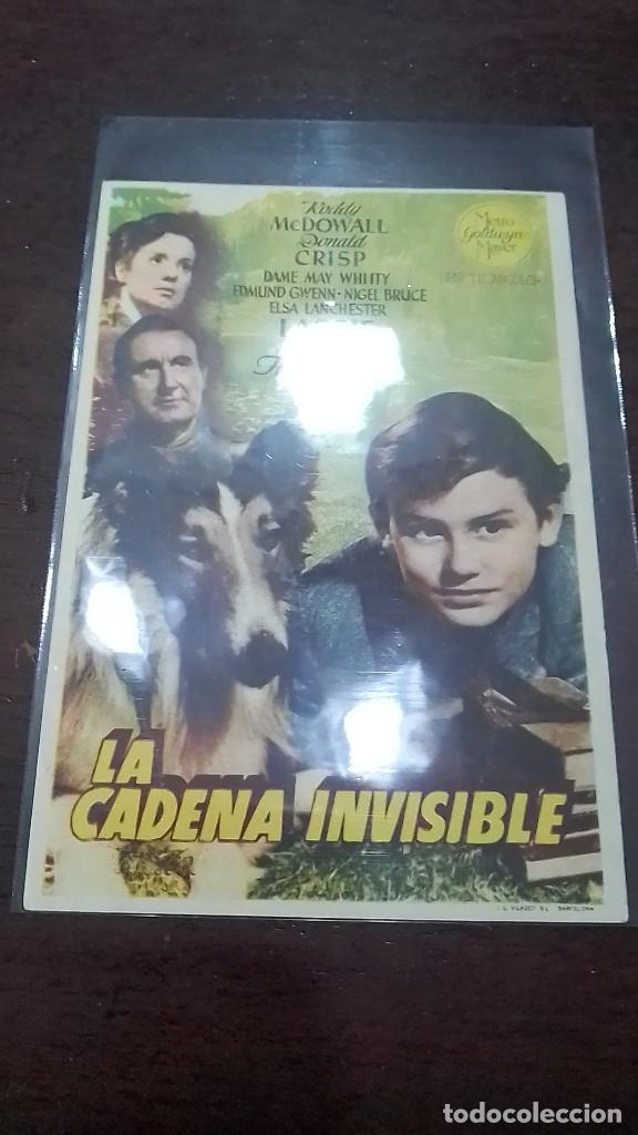 Cine: PROGRAMA O FOLLETO DE MANO DE CINE la cadena invisible - Foto 1