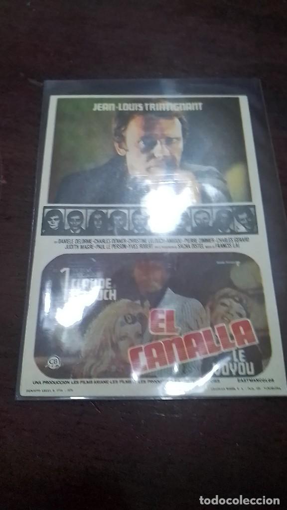 Cine: PROGRAMA O FOLLETO DE MANO DE CINE el canalla - Foto 1