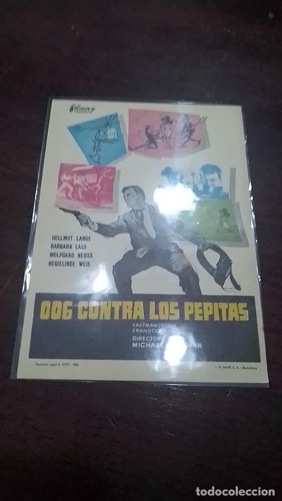 Cine: PROGRAMA O FOLLETO DE MANO DE CINE 006 contra los pepitas - Foto 1