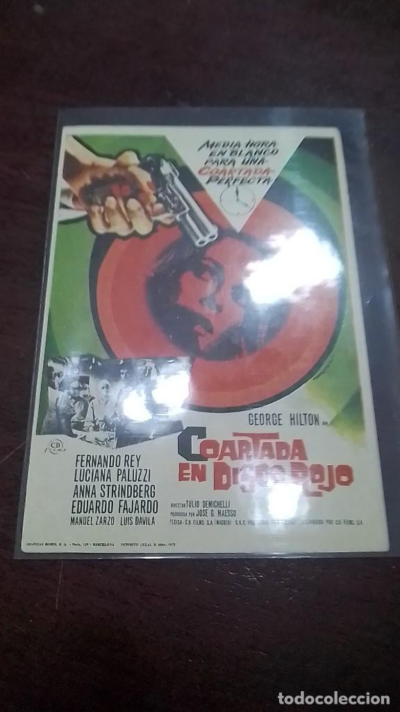 Cine: PROGRAMA O FOLLETO DE MANO DE CINE coartada en disco rojo - Foto 1