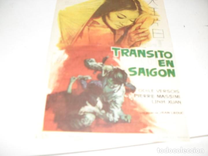 Cine: programa de mano SENCILLO,con texto publicitario.titulo:TRANSITO EN SAIGON,(JEAN LEDUC) - Foto 1
