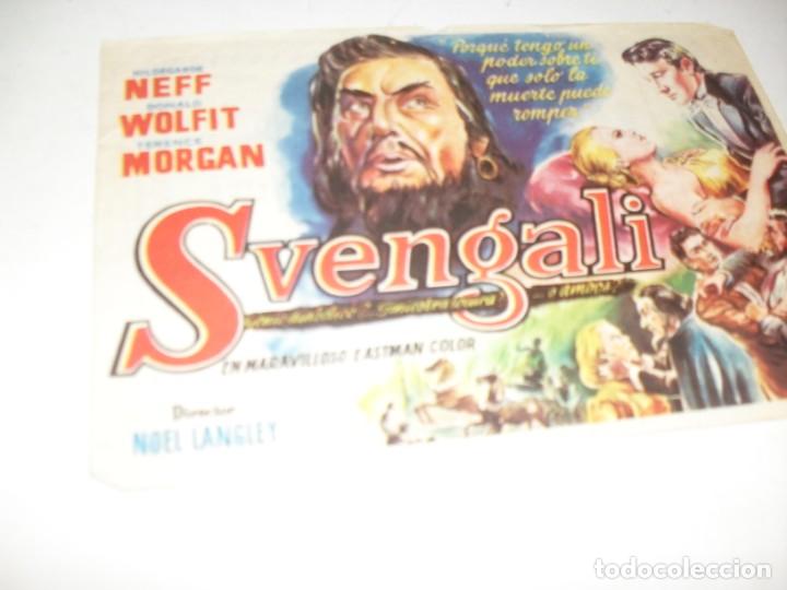 Cine: programa de mano SENCILLO,con texto publicitario.titulo:SVENGALI(DONALD WOLFIT) - Foto 1