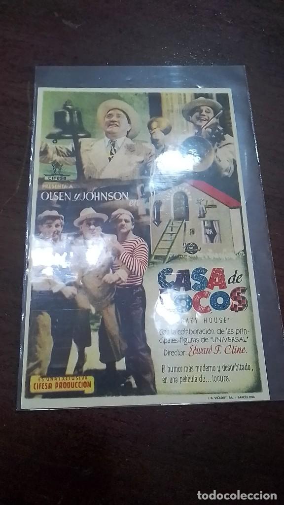 Cine: PROGRAMA O FOLLETO DE MANO DE CINE casa de locos - Foto 1