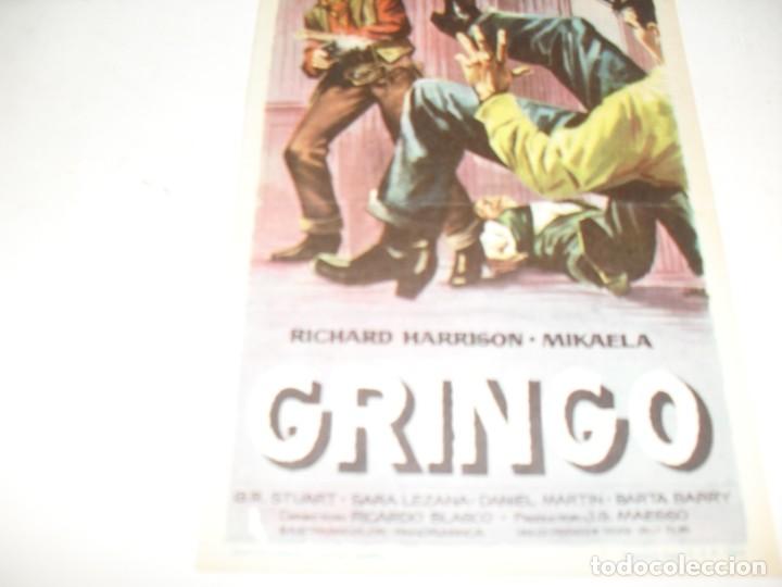 Cine: programa de mano SENCILLO,con texto publicitario.titulo:GRINGO (RICHARD HARRISON) - Foto 1