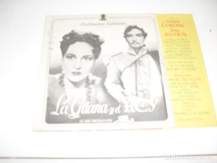 Cine: programa de mano DOBLE,con texto publicitario.titulo:LA GITANA Y EL REY (ANTO&Ntilde;ITA COLOME) - Foto 1