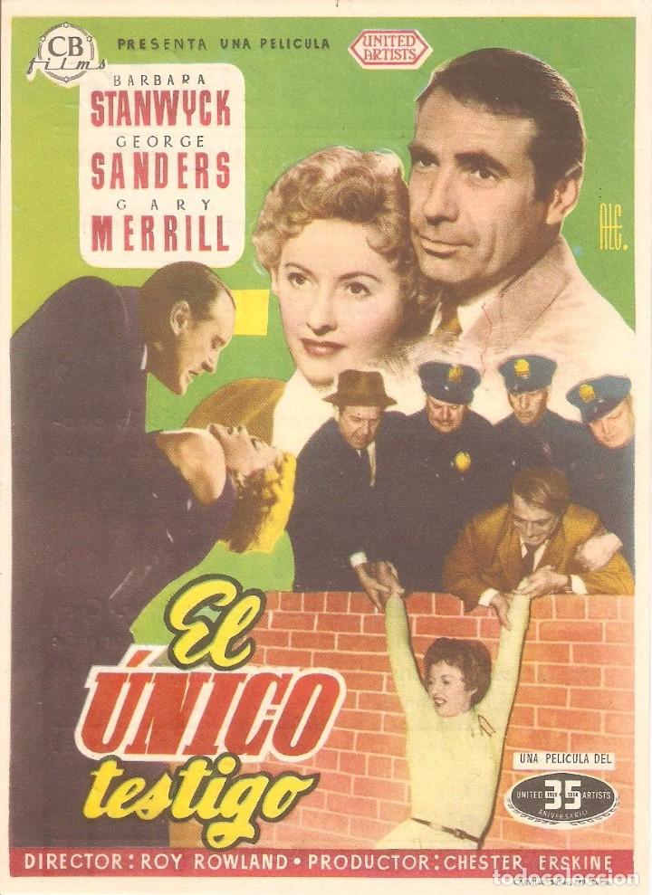 Cine: EL UNICO TESTIGO CON BARBARA STANWYCK - CINE AVENIDA- VILLANUEVA DE LA SERENA-BADAJOZ-
