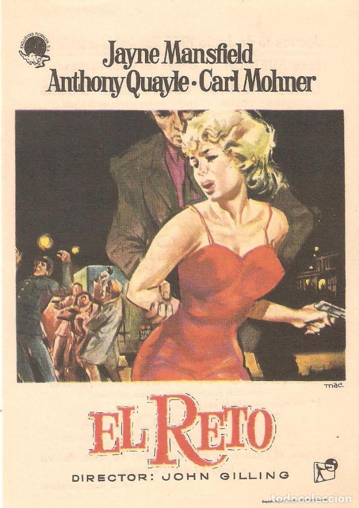 Cine: EL RETO-CON JAYNE MANSFIELD Y ANTONY QUAYLER-CINE RIALTO DE VERANO-VILLANUEVA DE LA SERENA-BADAJOZ