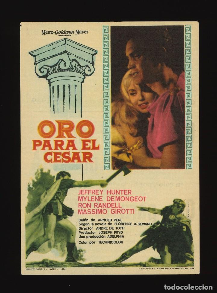 Cine: ORO PARA EL C&Eacute;SAR / PROGRAMA DE CINE CON PUBLICIDAD EN REVERSO (PEPLUM) - Foto 1