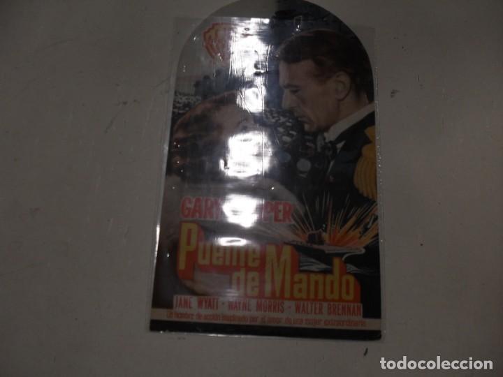 Cine: programa de mano troquelado,con texto publicitario.titulo: PUENTE DE MANDO(GARY COOPER). - Foto 1
