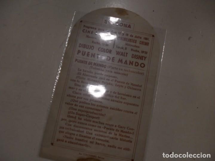 Cine: programa de mano troquelado,con texto publicitario.titulo: PUENTE DE MANDO(GARY COOPER). - Foto 2