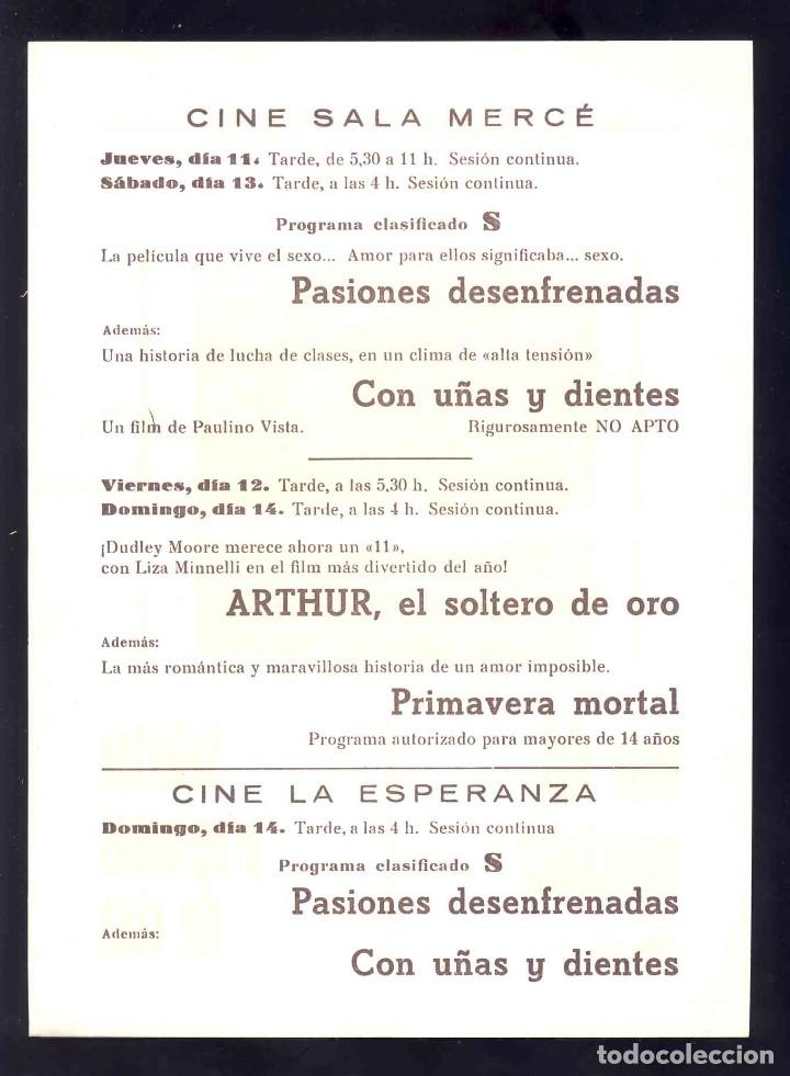 Cine: Programa de cine local de Arenys de Mar: ARTHUR EL SOLTERO DE ORO - Foto 2