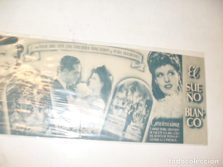 Cine: programa de mano DOBLE,con texto publicitario .titulo:EL SUE&Ntilde;O BLANCO(DE PATINAJE) - Foto 2