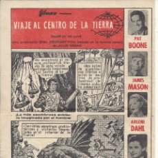 Cine: VIAJE AL CENTRO DE LA TIERRA.FILMAX.PAT BOONE,JAMES MASON,ARLENE DAHL,DIANE BAKER. AÑO 1960. Lote 347208268