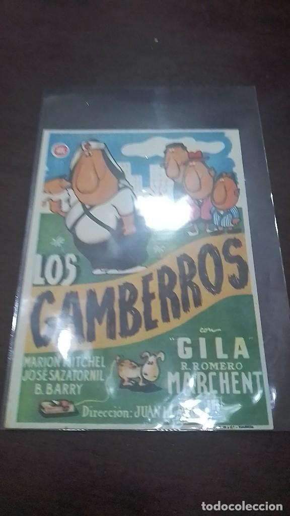 Cine: PROGRAMA O FOLLETO DE MANO DE CINE los gamberros - Foto 1