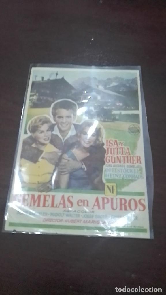 Cine: PROGRAMA O FOLLETO DE MANO DE CINE gemelas en apuros - Foto 1