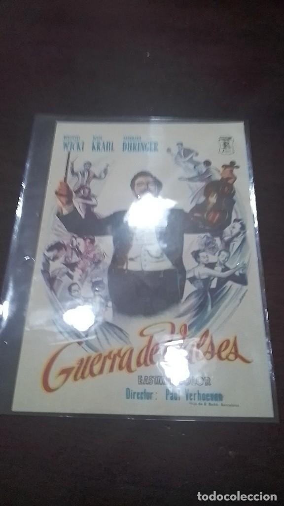 Cine: PROGRAMA O FOLLETO DE MANO DE CINE guerra de valses - Foto 1