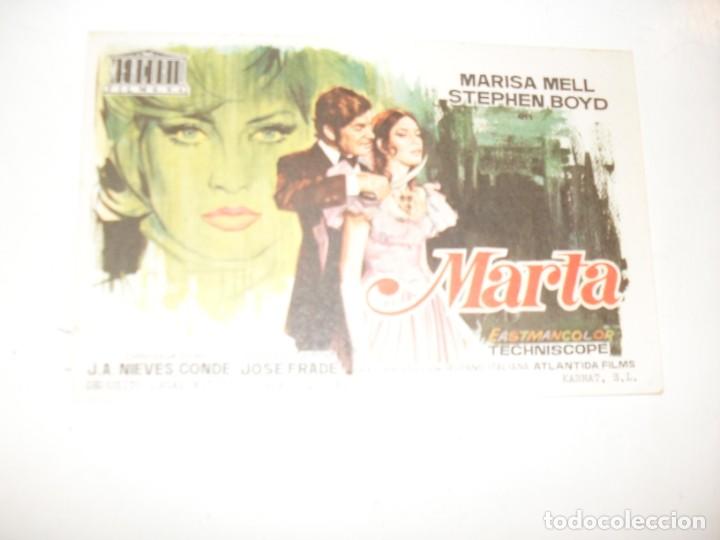 Cine: programa de mano sencillo,sin texto publicitario.titulo:MARTA(STEPHEN BOYD). - Foto 1