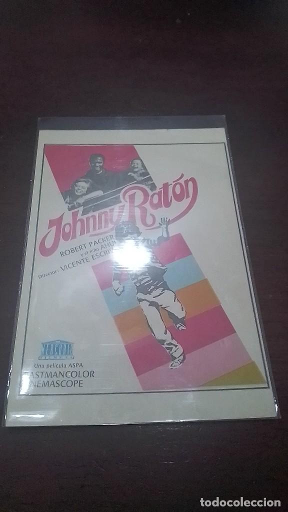 Cine: PROGRAMA O FOLLETO DE MANO DE CINE johnny rat&oacute;n - Foto 1