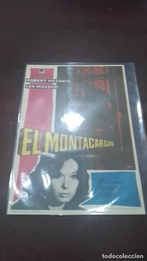 Cine: PROGRAMA O FOLLETO DE MANO DE CINE el montacargas - Foto 1
