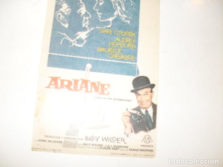 Cine: programa de mano sencillo,sin texto publicitario.titulo:ARIANE(GARY COOPER) - Foto 1