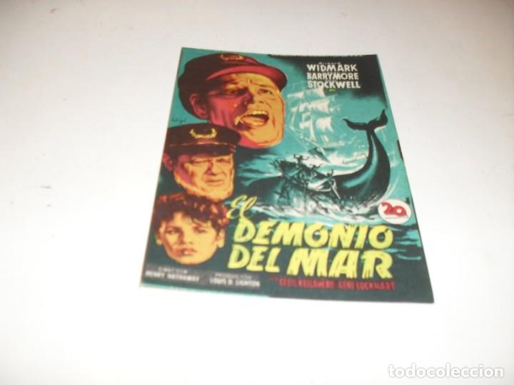 Cine: programa de mano sencillo,con texto publicitario.titulo:EL DEMONIO DEL MAR(RICHARD WIDMARK) - Foto 1