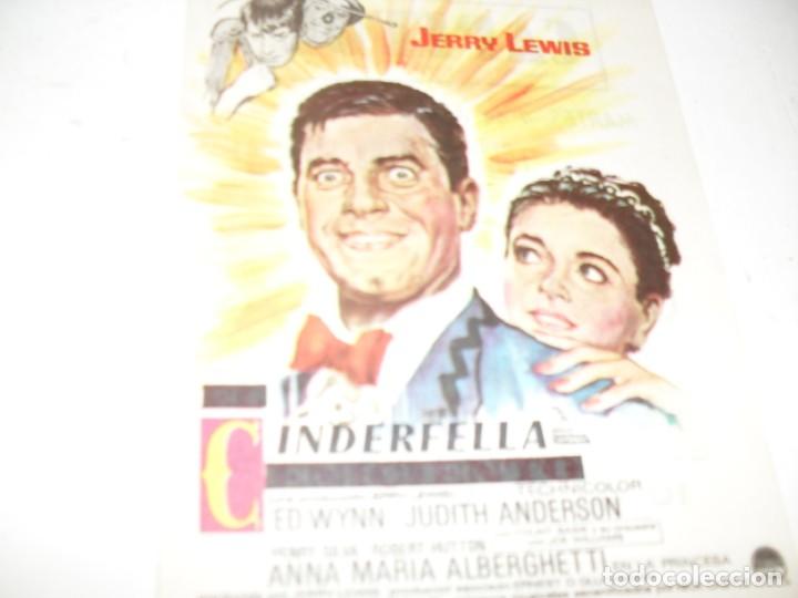 Cine: programa de mano sencillo,con texto publicitario.titulo:CINDERFELLA(JERRY LEWIS) - Foto 1