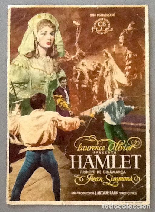 Cine: FOLLETO PROGRAMA CINE HAMLET . EL ENVIO ESTA INCLUIDO. - Foto 1