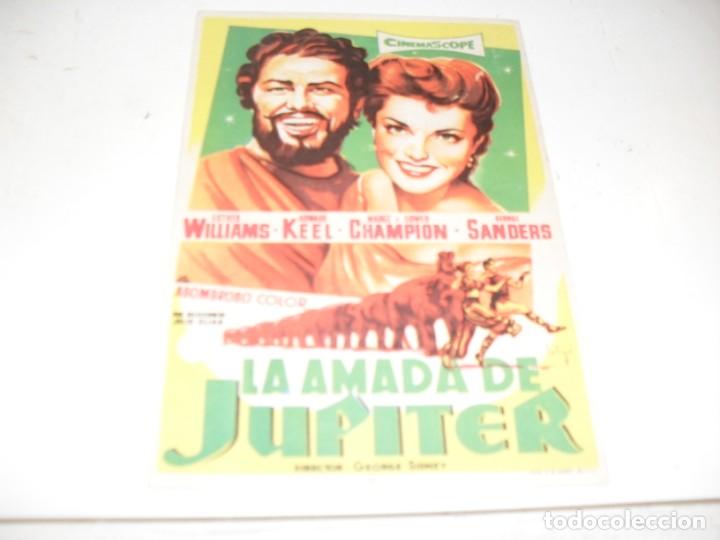 Cine: programa de mano sencillo,con texto publicitario.titulo:LA AMADA DE JUPITER(ESTHER WILLIAMS) - Foto 1