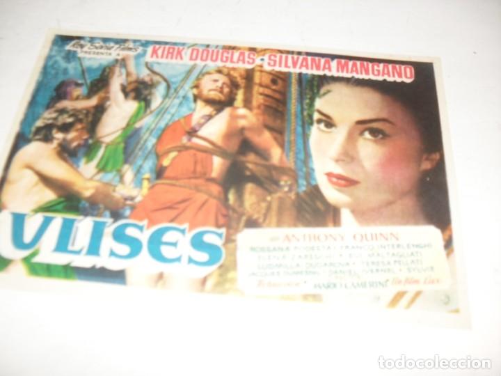 Cine: programa de mano GRANDE,con texto publicitario.titulo:ULISES(KIRK DOUGLAS) - Foto 1